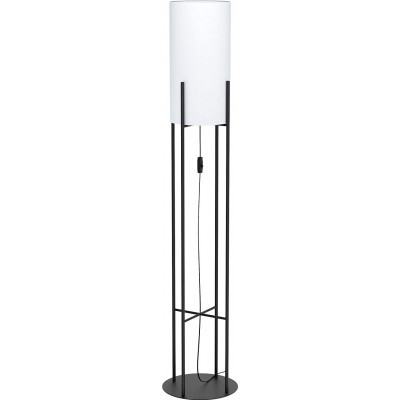 179,95 € Free Shipping | Floor lamp Eglo Cylindrical Shape 151×24 cm. Living room, dining room and bedroom. Modern Style. Steel and Glass. Black Color