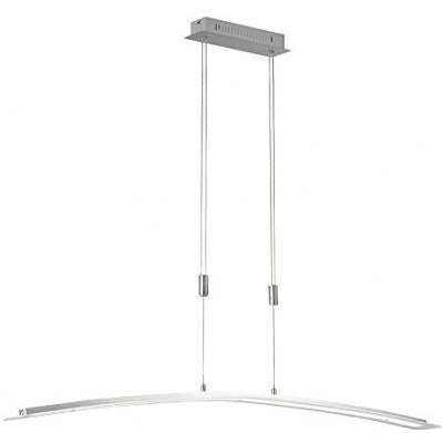 Lampe à suspension Façonner Rectangulaire 150×135 cm. Salle, salle à manger et chambre. Style moderne. Métal. Couleur nickel
