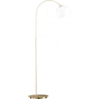 Lámpara de pie 60W Forma Esférica 140×1 cm. Comedor, dormitorio y vestíbulo. Estilo retro. Vidrio. Color blanco