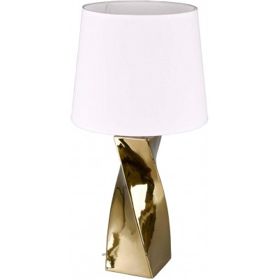 Lampada da tavolo Reality 60W Forma Cilindrica 68×34 cm. Soggiorno, sala da pranzo e atrio. Stile classico. Ceramica. Colore bianca