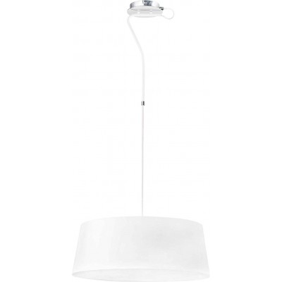 Lámpara colgante 20W Forma Cilíndrica Ø 50 cm. Salón, comedor y vestíbulo. Estilo moderno. Metal. Color blanco