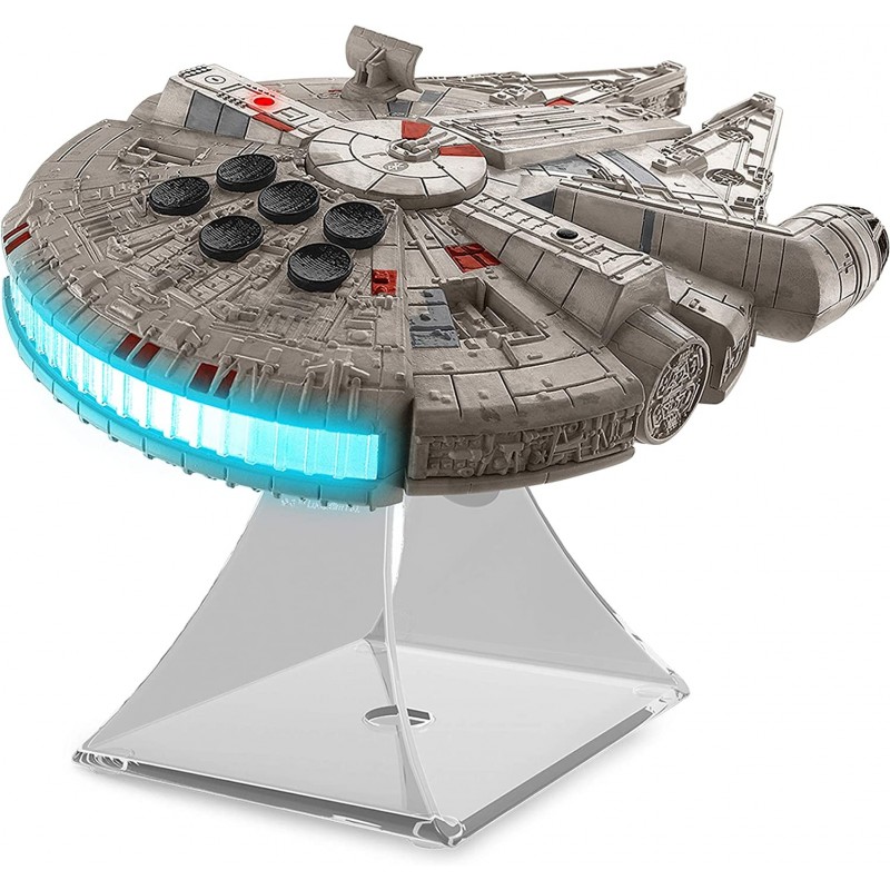 151,95 € Free Shipping | Desk lamp Millennium Falcon-shaped design. Star Wars. wireless speaker Pmma. Gray Color