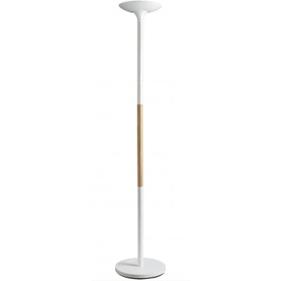 Floor lamp Round Shape Dimmable LED Dining room, bedroom and lobby. Wood. White Color