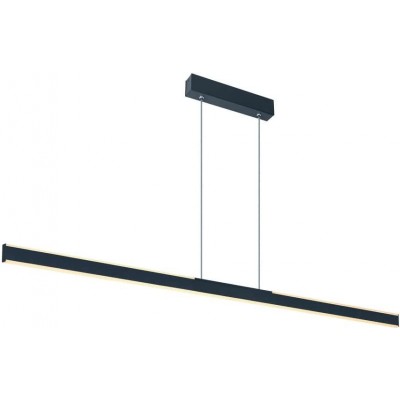 吊灯 拉长的 形状 175×11 cm. 可调光 LED 客厅, 饭厅 和 卧室. 铝. 黑色的 颜色