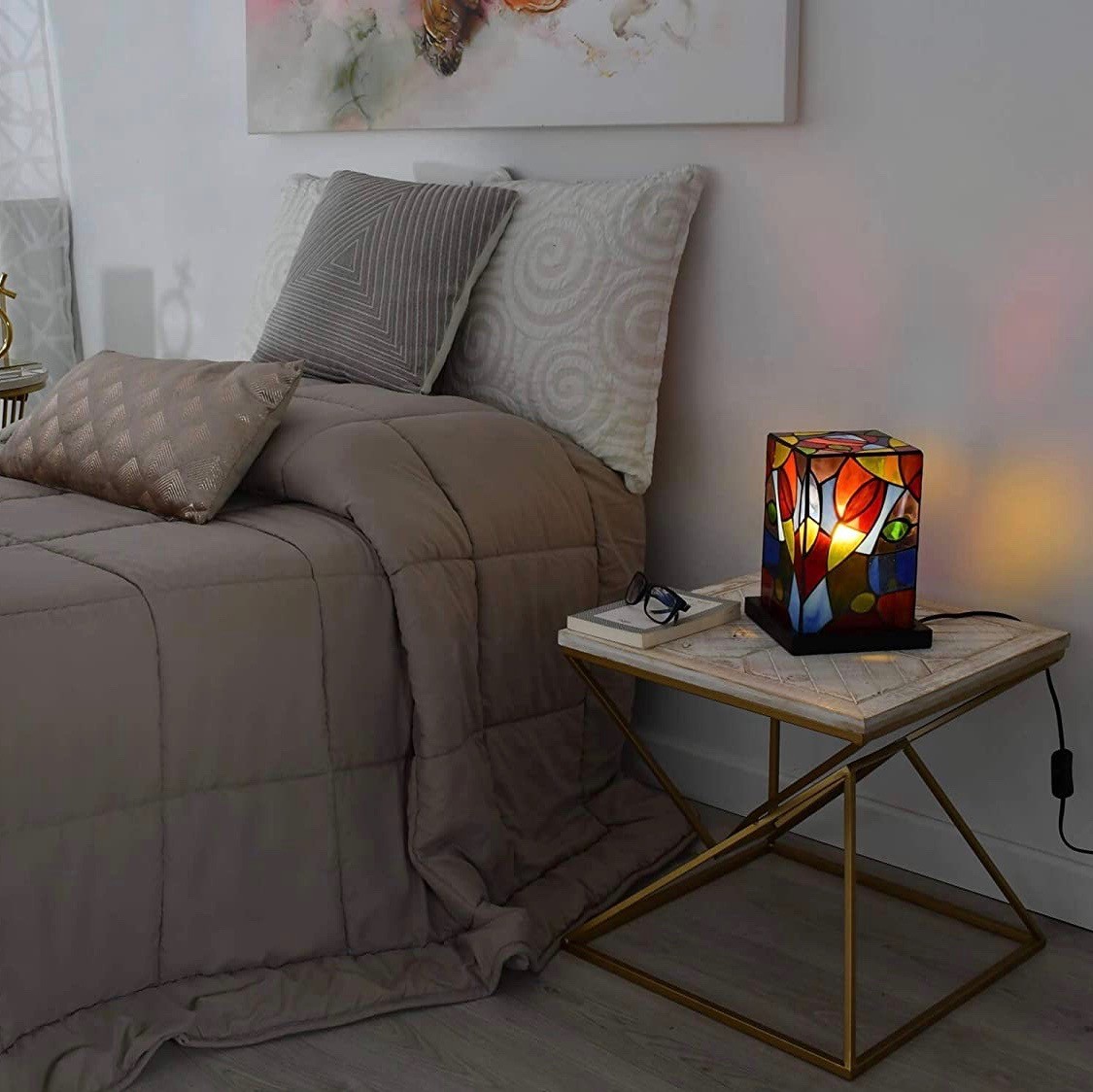 236,95 € Spedizione Gratuita | Mobili con illuminazione 40W 25×18 cm. Legna e bicchiere