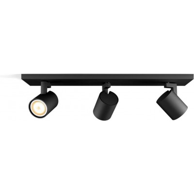 252,95 € Envío gratis | Foco para interior Philips 15W 49×11 cm. Triple foco LED orientable. Alexa y Google Home Color negro