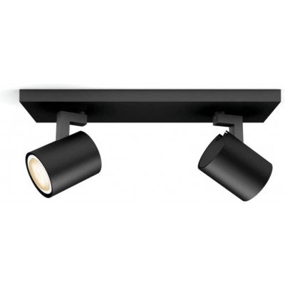 165,95 € Free Shipping | Indoor spotlight Philips 5W 31×11 cm. Double adjustable LED spotlight. Alexa and Google Home Black Color