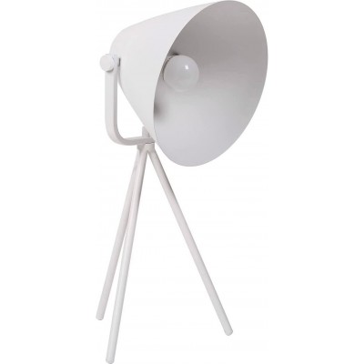Lampe de table Façonner Conique 62×30 cm. Trépied de serrage Salle, salle à manger et hall. Couleur blanc