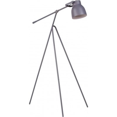 Lampada da pavimento 40W 53×43 cm. Treppiede di bloccaggio Sala da pranzo, camera da letto e atrio. Colore grigio
