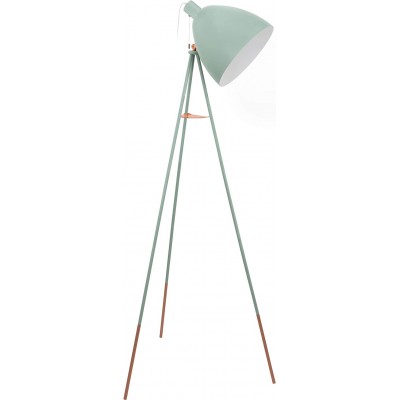 Lámpara de pie Eglo 60W Forma Esférica Instalado sobre trípode Salón, comedor y dormitorio. Estilo moderno. Acero. Color verde claro