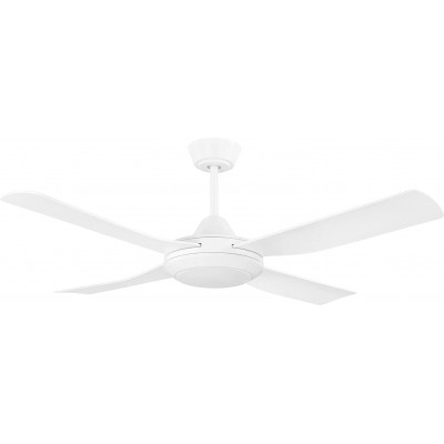 169,95 € Free Shipping | Ceiling fan with light Eglo 20W 5000K Neutral light. Ø 122 cm. 4 vanes-blades. dimmable lighting Bedroom. Modern Style. ABS. White Color