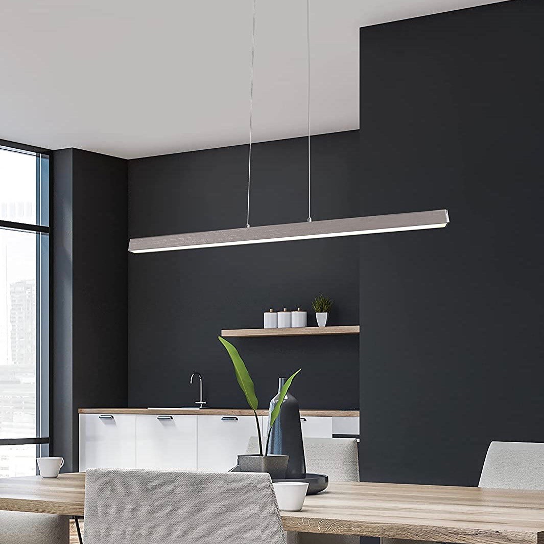 194,95 € Envio grátis | Lâmpada pendurada Trio 44W 150×116 cm. Metais. Cor níquel