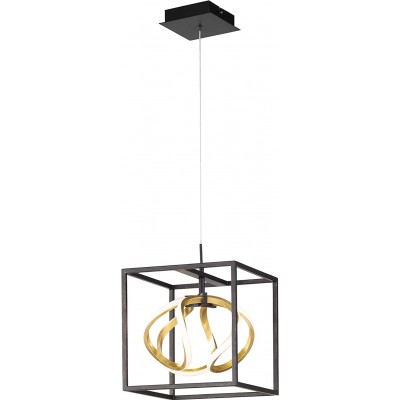 Lámpara colgante 20W Forma Cúbica 160×27 cm. Salón, comedor y vestíbulo. Metal. Color negro