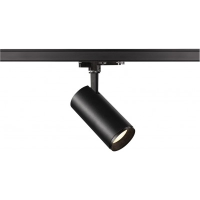 254,95 € Free Shipping | Indoor spotlight Cylindrical Shape 19×17 cm. Position adjustable LED Living room, dining room and bedroom. Modern Style. Aluminum and PMMA. Black Color
