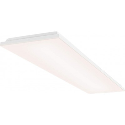 185,95 € Envio grátis | Luz de teto interna 120×30 cm. LED Multicolor RGB regulável. Controle remoto Pmma e metais. Cor branco