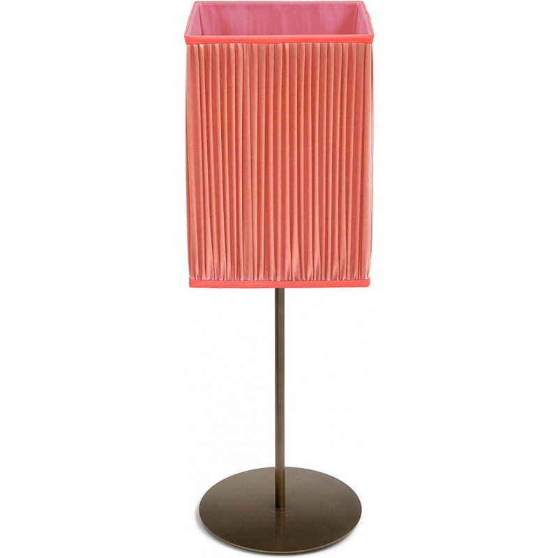 239,95 € Free Shipping | Table lamp 40W Cylindrical Shape 65×20 cm. Dining room, bedroom and lobby. Metal casting and Textile. Orange Color