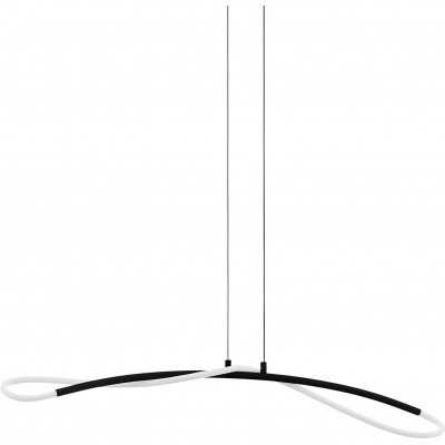 261,95 € Free Shipping | Hanging lamp Eglo 20W Extended Shape 120×90 cm. Living room, dining room and bedroom. Steel and PMMA. Black Color