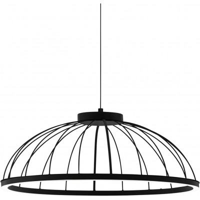 Lámpara colgante Eglo 27W Forma Redonda Ø 50 cm. Salón, comedor y dormitorio. Acero y PMMA. Color negro