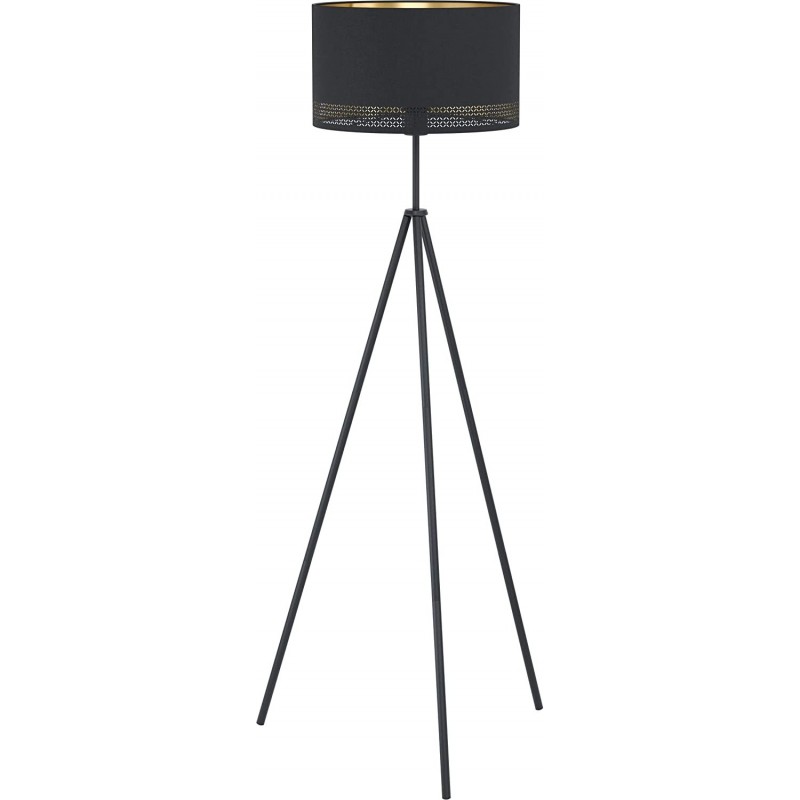 171,95 € Free Shipping | Floor lamp Eglo 60W 141×38 cm. Placed on tripod Steel. Black Color