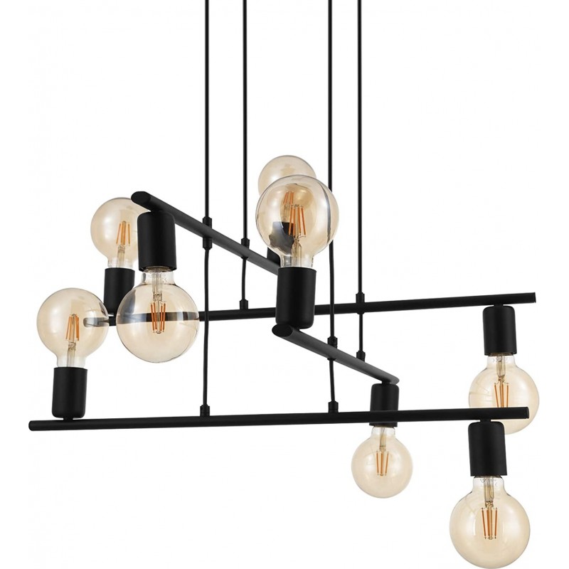 152,95 € Spedizione Gratuita | Lampadario Eglo 110×65 cm. Acciaio. Colore nero