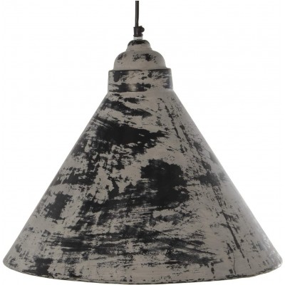 Lampada a sospensione Forma Conica 60×60 cm. Soggiorno, sala da pranzo e atrio. Metallo. Colore grigio
