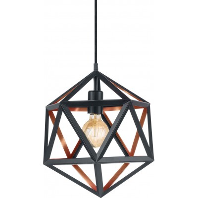 Hanging lamp Eglo 60W Ø 30 cm. Living room, dining room and lobby. Steel. Black Color