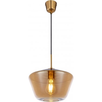 Hanging lamp 60W Conical Shape 120 cm. Living room, dining room and bedroom. Golden Color