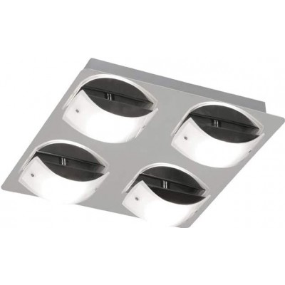 155,95 € Spedizione Gratuita | Lampada da soffitto 4W 32×32 cm. 4 faretti Colore cromato