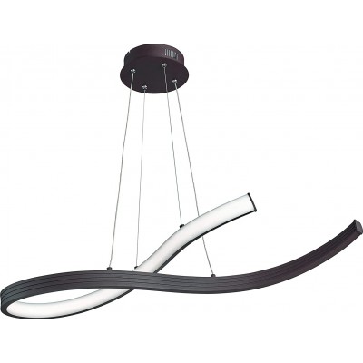 Lámpara colgante 34W Forma Redonda 160×90 cm. Comedor, dormitorio y vestíbulo. Metal. Color negro
