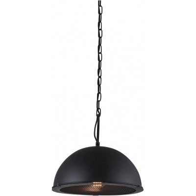 Hanging lamp 40W Spherical Shape 151×35 cm. Living room, dining room and bedroom. Metal casting. Black Color