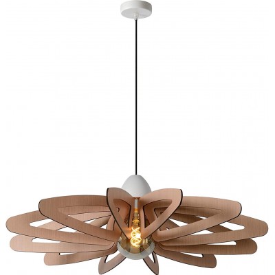 145,95 € Spedizione Gratuita | Lampada a sospensione 15W 125×76 cm. Metallo e legna. Colore marrone