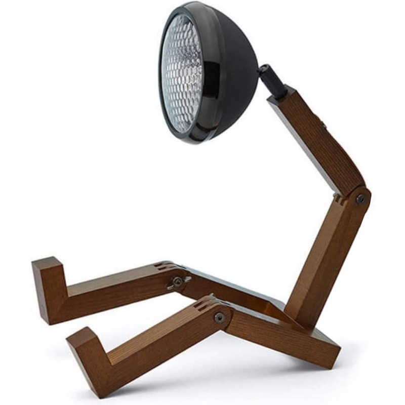 194,95 € Free Shipping | Desk lamp 3W Spherical Shape 30×19 cm. Human shaped design Dining room, bedroom and lobby. Metal casting. Brown Color