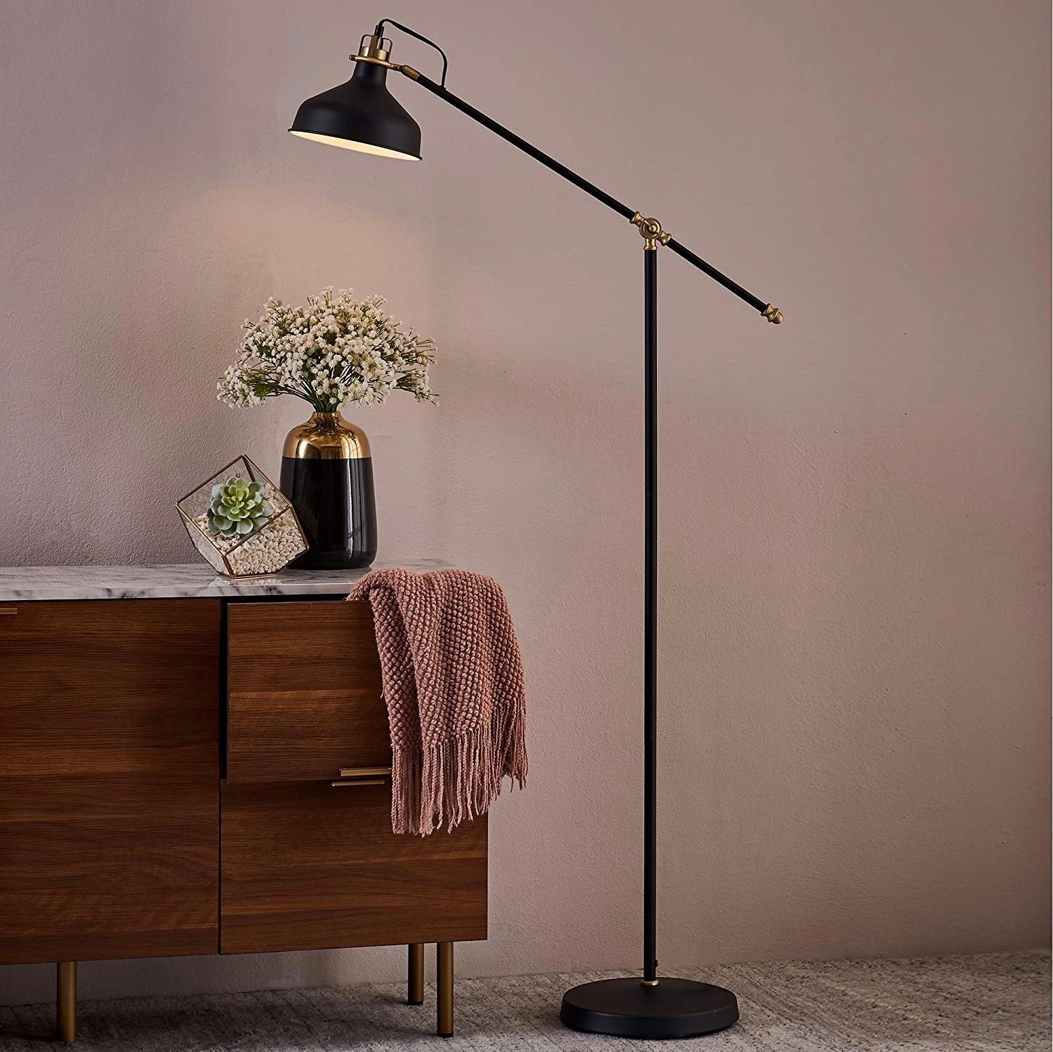 159,95 € Envoi gratuit | Lampadaire 25W 156×83 cm. Articulable Métal. Couleur noir