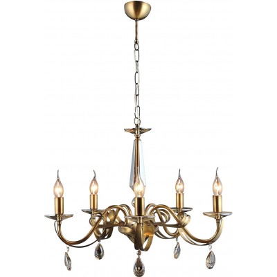 199,95 € Free Shipping | Chandelier 92×61 cm. Crystal and metal casting. Copper Color