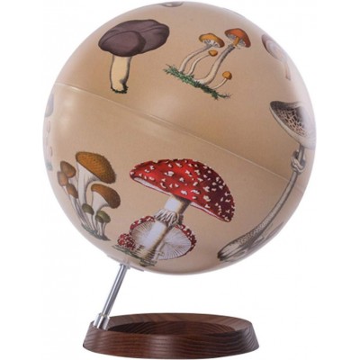 166,95 € Free Shipping | Table lamp Spherical Shape 40×30 cm. Earth globe design. mushroom drawing Living room, bedroom and lobby. Cream Color