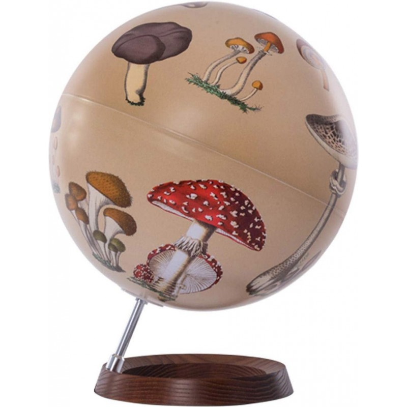 166,95 € Envio grátis | Lâmpada de mesa Forma Esférica 40×30 cm. Projeto do globo terrestre. desenho de cogumelo Sala de estar, quarto e salão. Cor creme