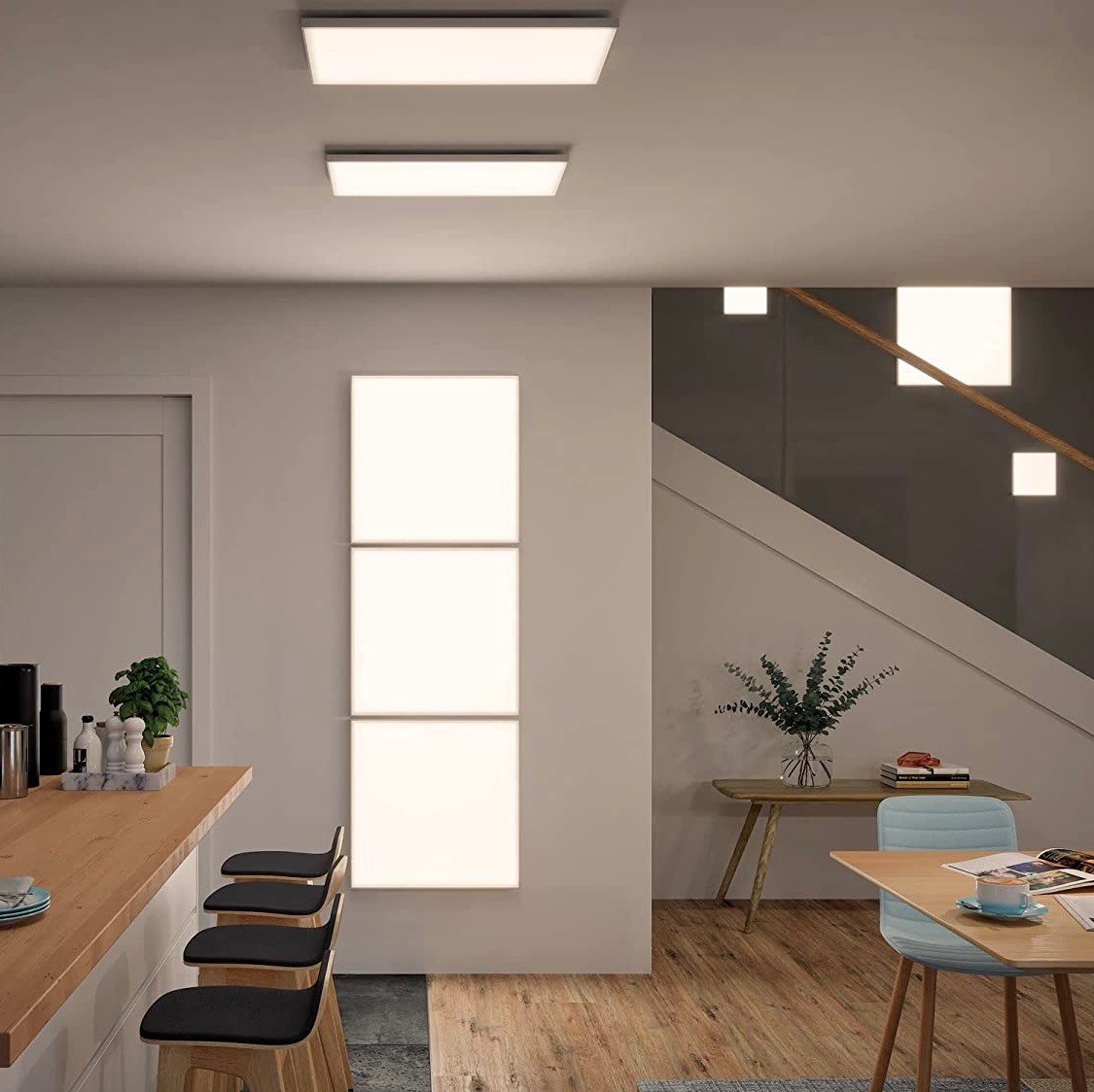 207,95 € Envoi gratuit | Plafonnier intérieur 34W 3000K Lumière chaude. 60×60 cm. LED Métal. Couleur blanc