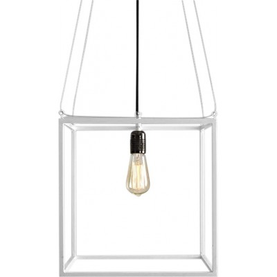 Lámpara colgante 60W 185×35 cm. Metal. Color blanco