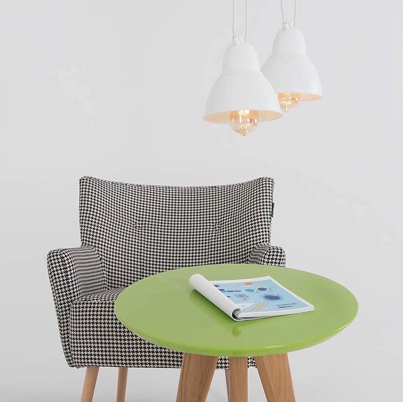 151,95 € Envio grátis | Lâmpada pendurada 280×18 cm. Foco duplo Metais. Cor branco