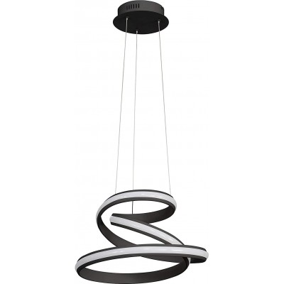 Lampe à suspension 32W Façonner Ronde 150×41 cm. Salle, salle à manger et hall. Style moderne. PMMA. Couleur noir