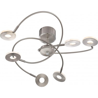 158,95 € Envio grátis | Lustre 6W 65×65 cm. 6 pontos de luz Metais. Cor cromado