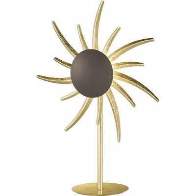 Lampada da tavolo 11W 60×45 cm. Design a forma di sole Metallo. Colore d'oro