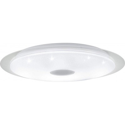166,95 € Free Shipping | Indoor ceiling light Eglo 36W Round Shape Ø 56 cm. Remote control Living room, dining room and lobby. Modern Style. Steel and PMMA. White Color
