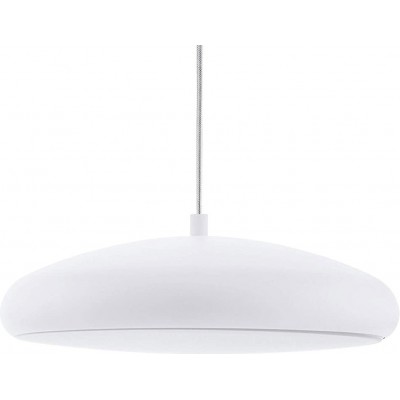 Hanging lamp Eglo Round Shape 150×45 cm. Remote control Living room, dining room and bedroom. Modern Style. Steel and PMMA. White Color
