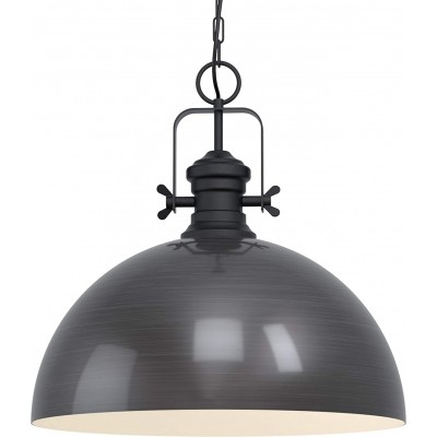 197,95 € Free Shipping | Hanging lamp Eglo 60W Spherical Shape Ø 53 cm. Dining room. Retro and vintage Style. Steel. Black Color