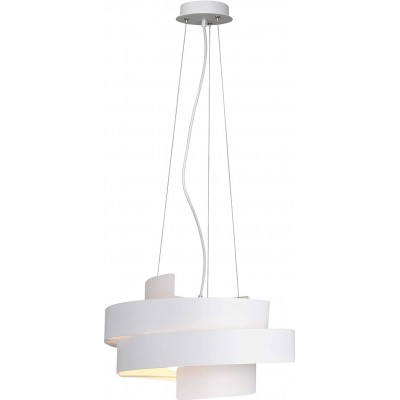 278,95 € Free Shipping | Hanging lamp Trio 42W Round Shape Ø 48 cm. 3 points of light. spiral tulip Dining room, bedroom and lobby. Modern Style. Metal casting. White Color