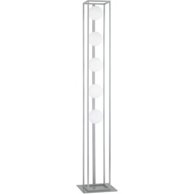 231,95 € Envoi gratuit | Lampadaire 140W 131×24 cm. 5 points lumineux Métal et verre. Couleur gris