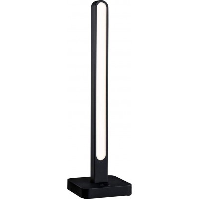 Table lamp 11W 2700K Very warm light. Extended Shape 45×13 cm. LED Living room, dining room and bedroom. Modern Style. Aluminum and PMMA. Black Color