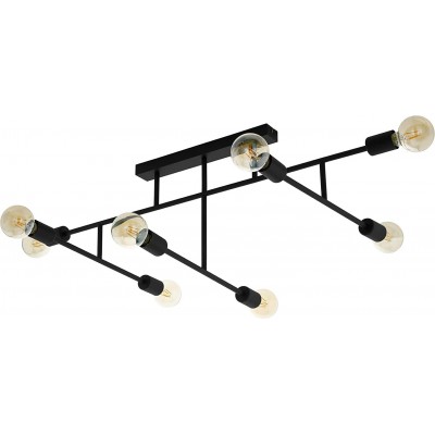 Chandelier Eglo 40W 118×51 cm. 8 spotlights Steel. Black Color