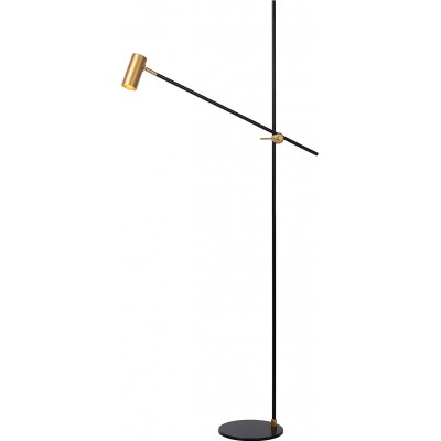 Lámpara de pie 5W Forma Cilíndrica 165×66 cm. Salón, comedor y dormitorio. Estilo vintage. Acero. Color negro